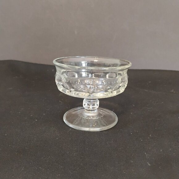 Tiffin Franciscan Kings Crown Clear Dessert/Sherbet/Champagne, Vintage set of 6 - Picture 4 of 5